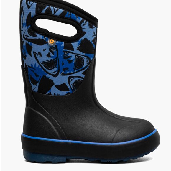 BOGS 3 Season Kids Boots Size 10 Little Kid - Blue Sharks - Picture 1 of 6